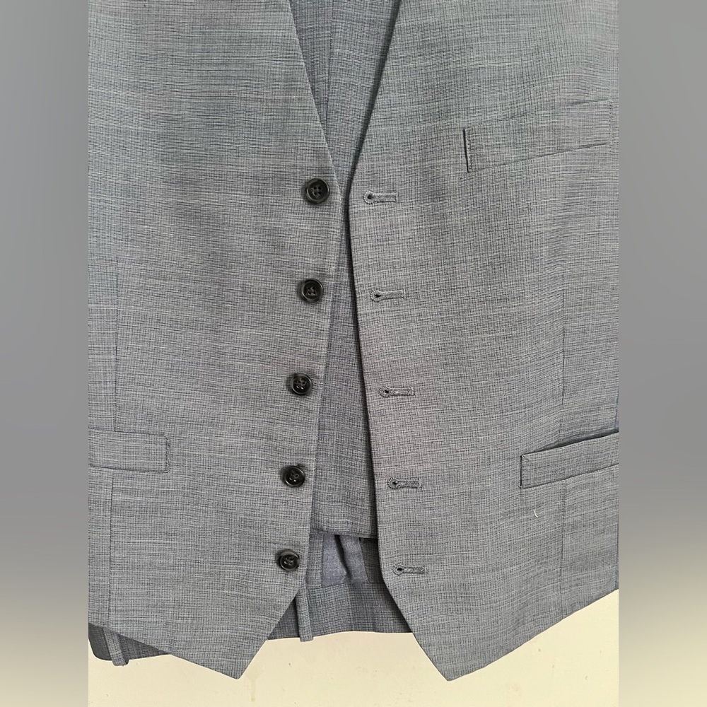 Men’s 2-piece INC International Concepts Blue Vest with Matching Pant - Picture 4 of 9